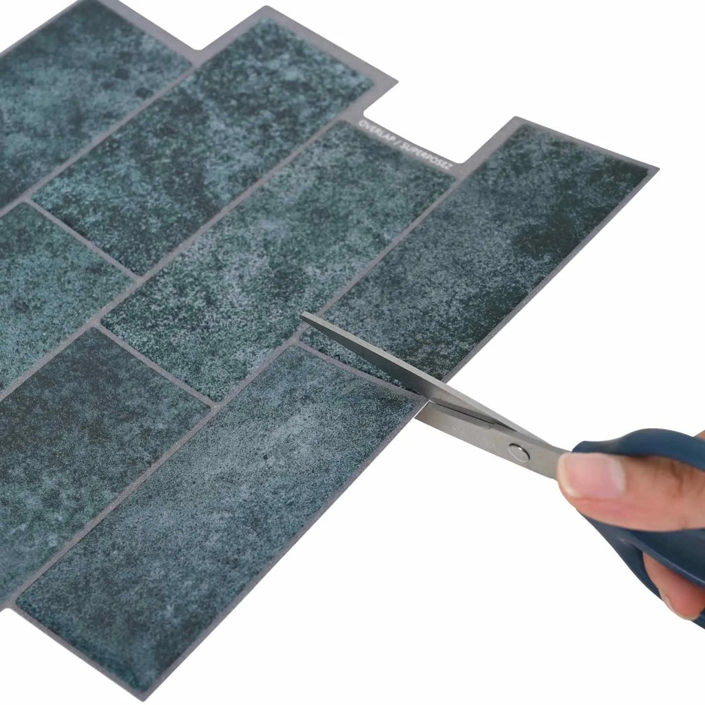Piastrella subway 20 pcs Blu Verde 29 x 21 cm Poliuretano e PET 42046145
