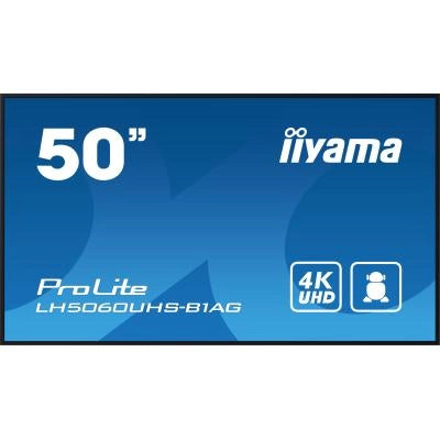 Iiyama lh5060uhs-b1ag visualizzatore di messaggi pannello a digitale 125,7 cm (49.5") led wi-fi 500 cd/m² 4k ultra hd nero processore integrato android 11 24/7