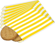 100 sacchetti di carta piccoli per dolci - Sacchetti di carta gialli 5x7'' a strisce - Sacchetti Pick and mix - Sacchetti dolci per bambini - Sacchetti per Halloween/Kerst/Buon Natale/Buon Compleanno/Regali per feste