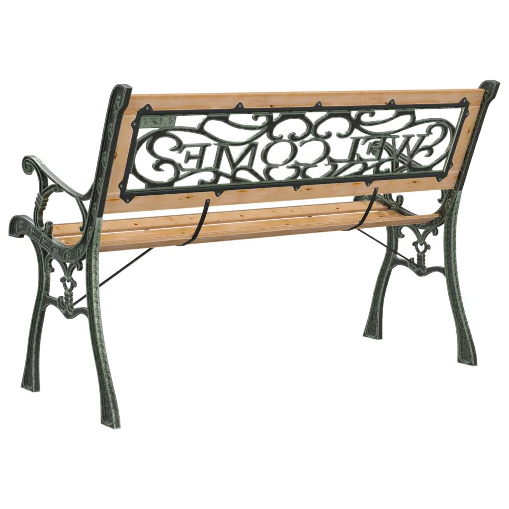 Panchina da Giardino 122 cm in Legno Massello di Abete 317118