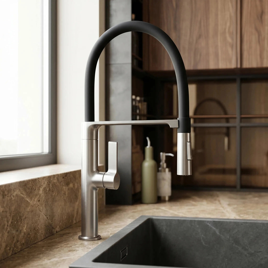 Rubinetto Da Cucina Rea Lago Brush Nickel