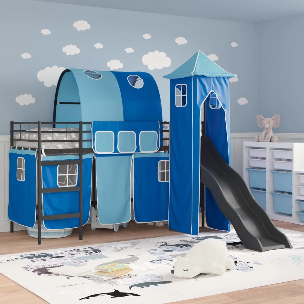 Struttura del letto loft per bambini Nero e Blu 90 x 190 cm 42020880