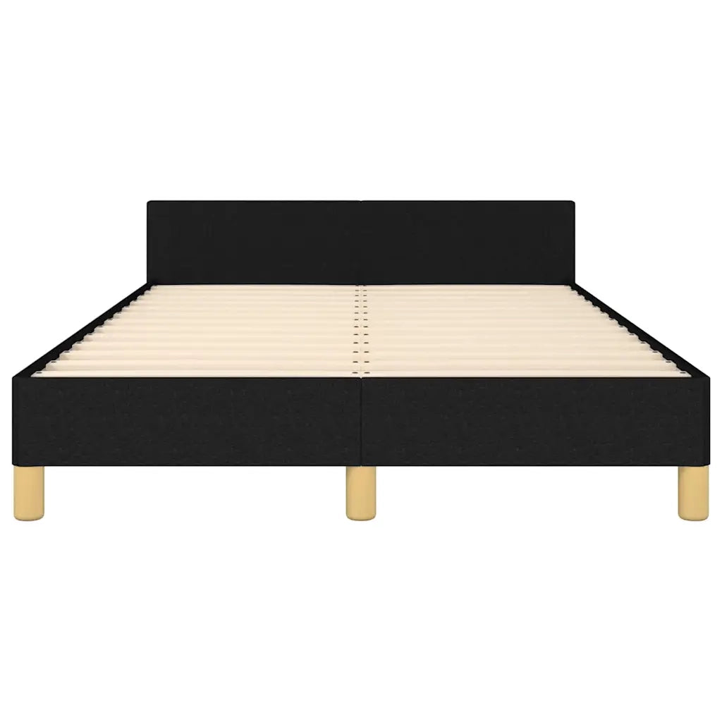 Letto matrimoniale | Letto per adulti | Giroletto senza Materasso Nero 120x200 cm Tessuto