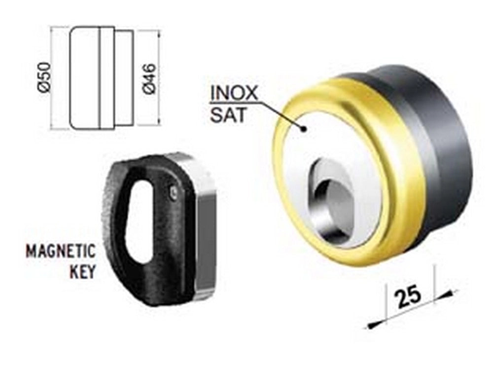 1pz defender magnetico mag monolito inox ottone lucido vern. mr50025d1il cod:ferx.fer439015