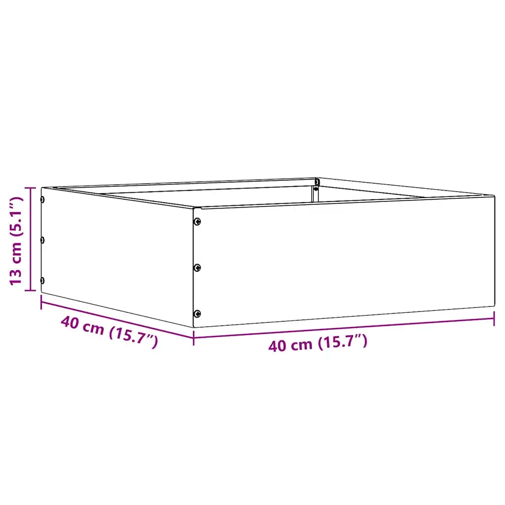 Bordura per Prato 6 pz 40 x 40 x 13 cm Acciaio zincato Argento 874713