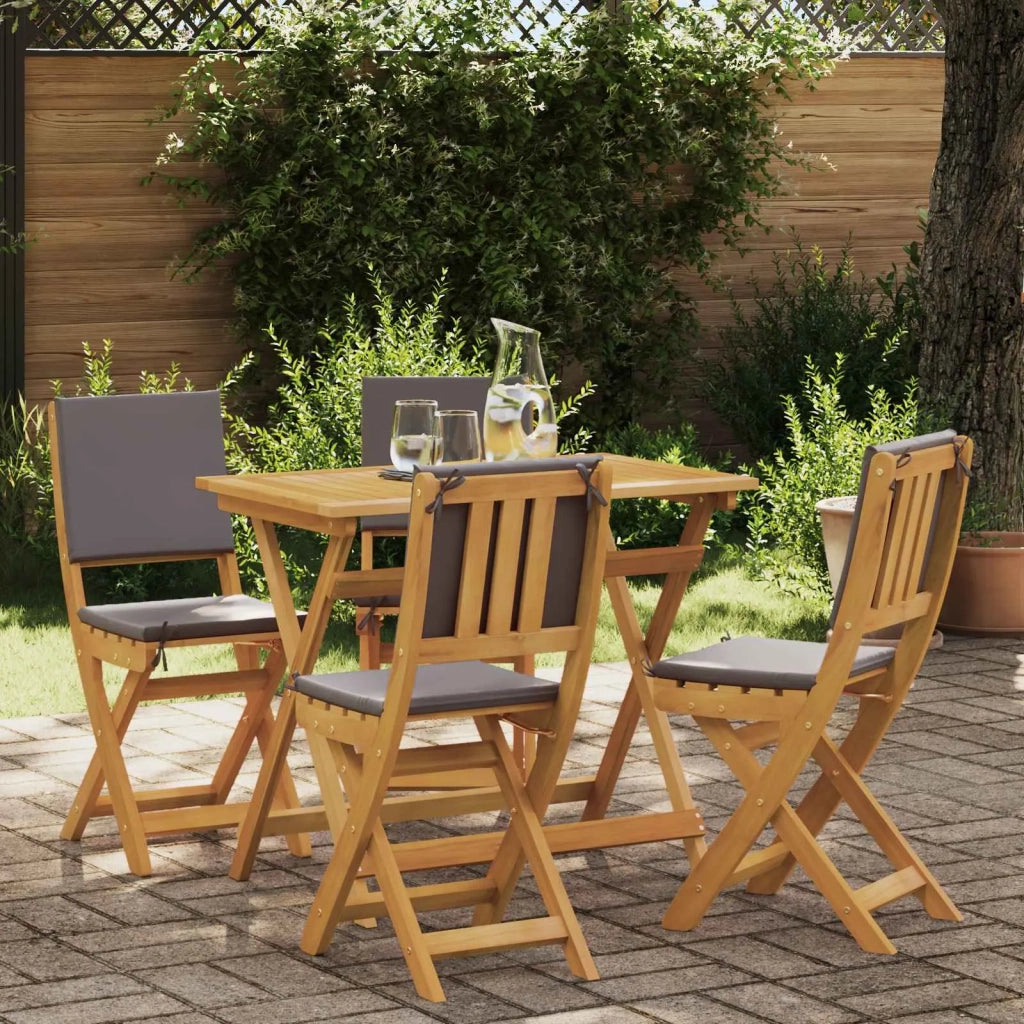 Sedie Bistro da Giardino 4 pz | Sedie da Esterno Grigio Scuro 38 x 46 x 85 cm