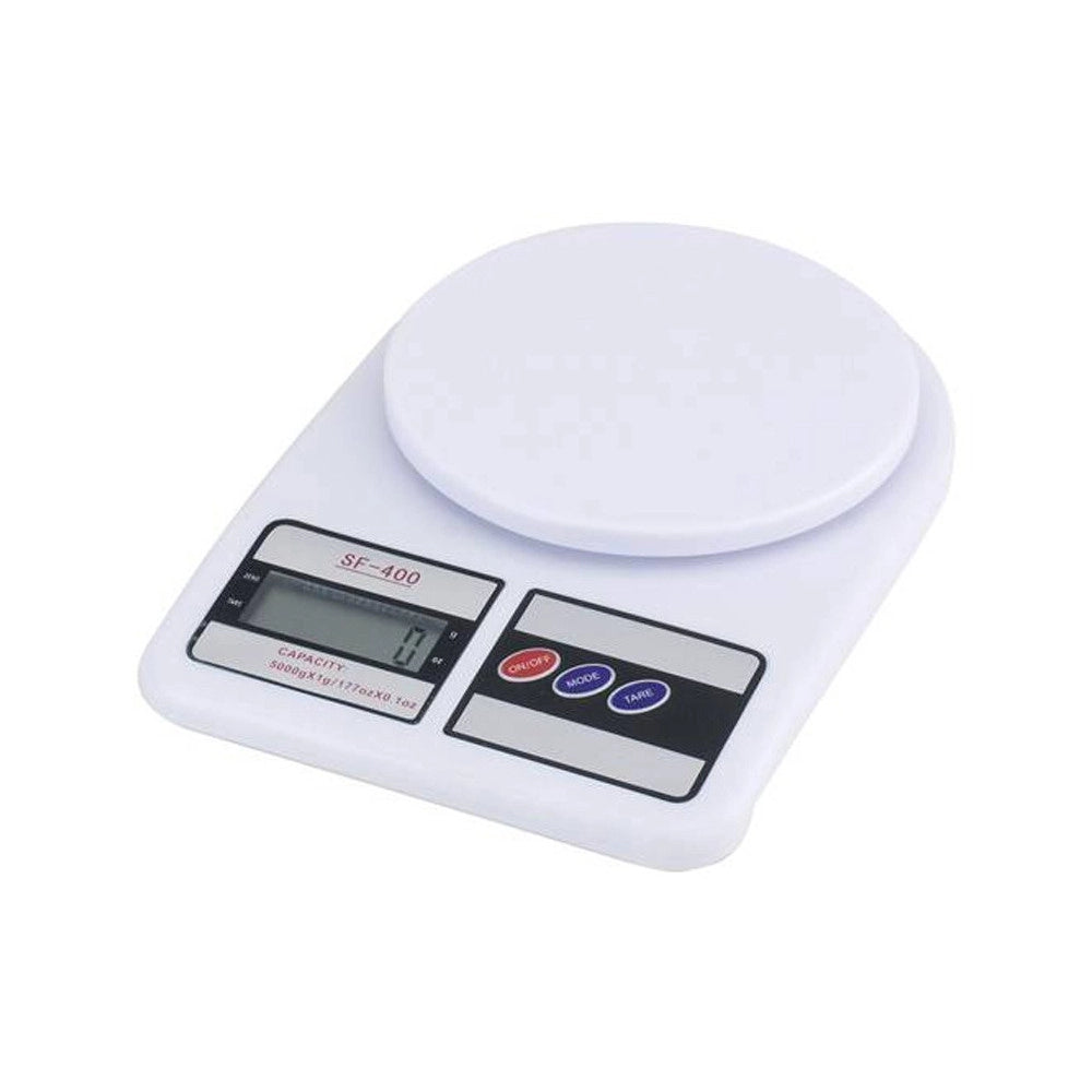 Trade Shop - Bilancia Digitale Lcd Tasto Tara Pesa Da 1 Gr A 7 Kg Sf 400 Casa Cucina -
