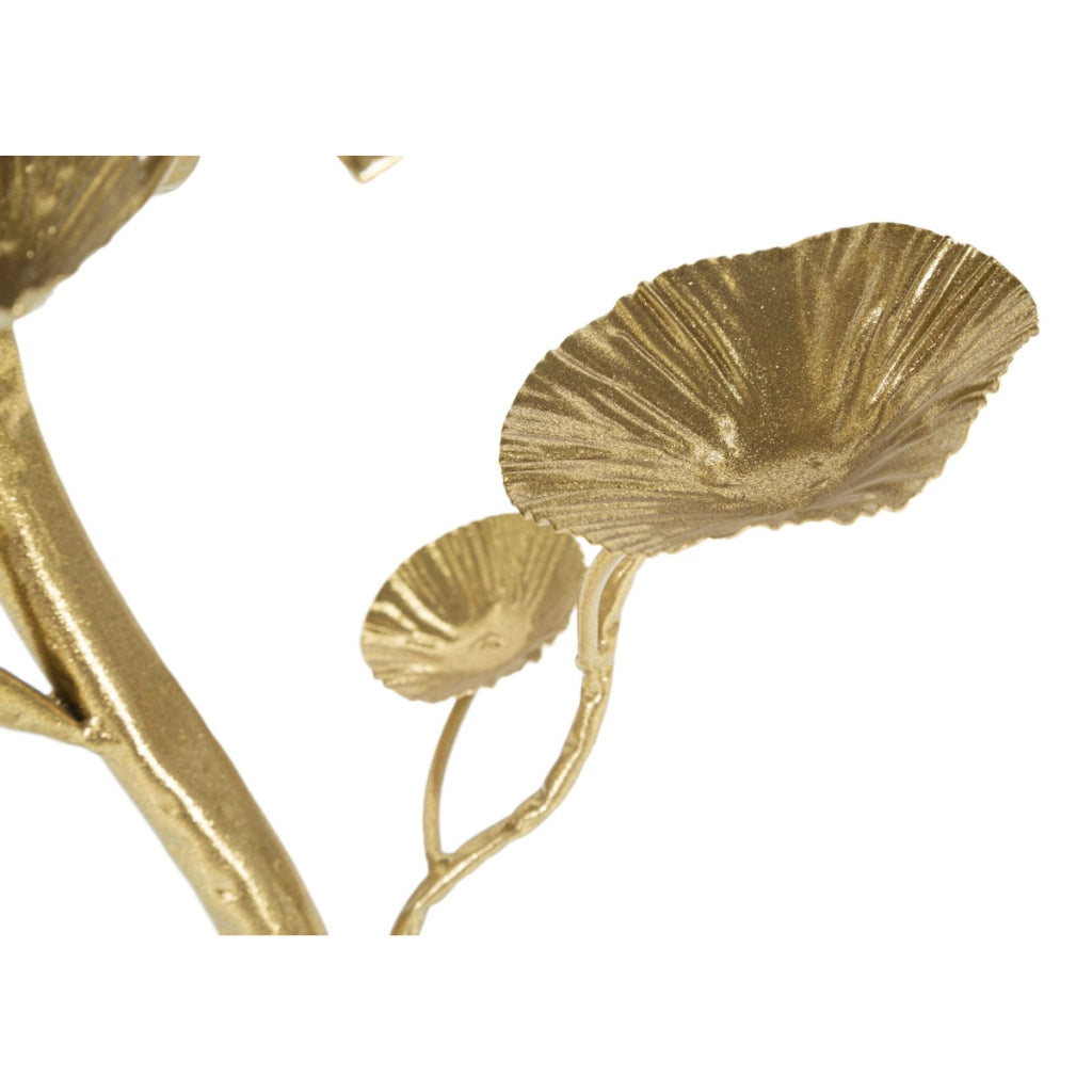 Tavolino Ramo, Oro, Metallo, 40x30x60 cm