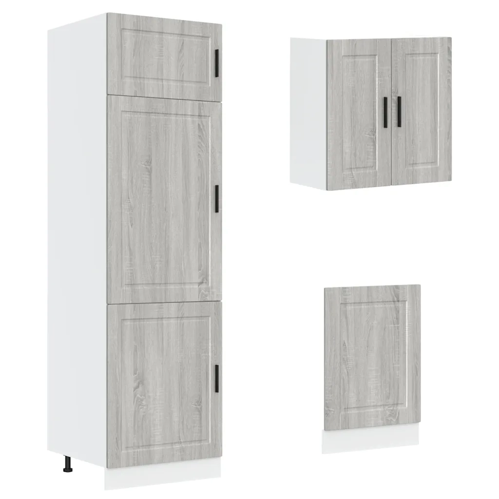 Set Mobili da Cucina 8 pz Kalmar Grigio Sonoma in Truciolato 3314817