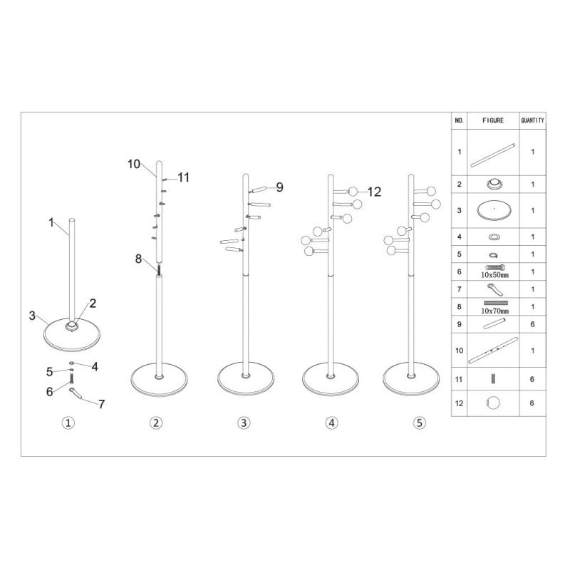 Apporta Abiti Da Terra Step cm ø 37x172