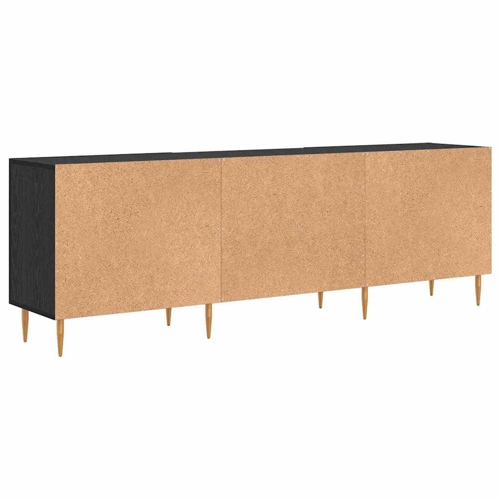 Mobile TV-Credenza per TV-Console TV Rovere nero 150 x 30 x 50 cm Legno multistrato 126075