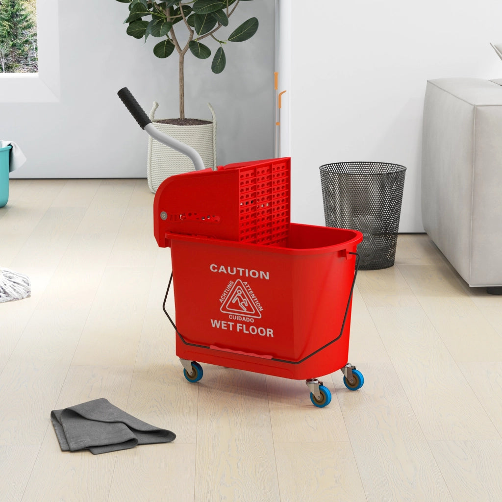 Carrello Lavapavimenti con Strizzatore ¨C Minimal ¨C 60x27x70.5cm Rosso