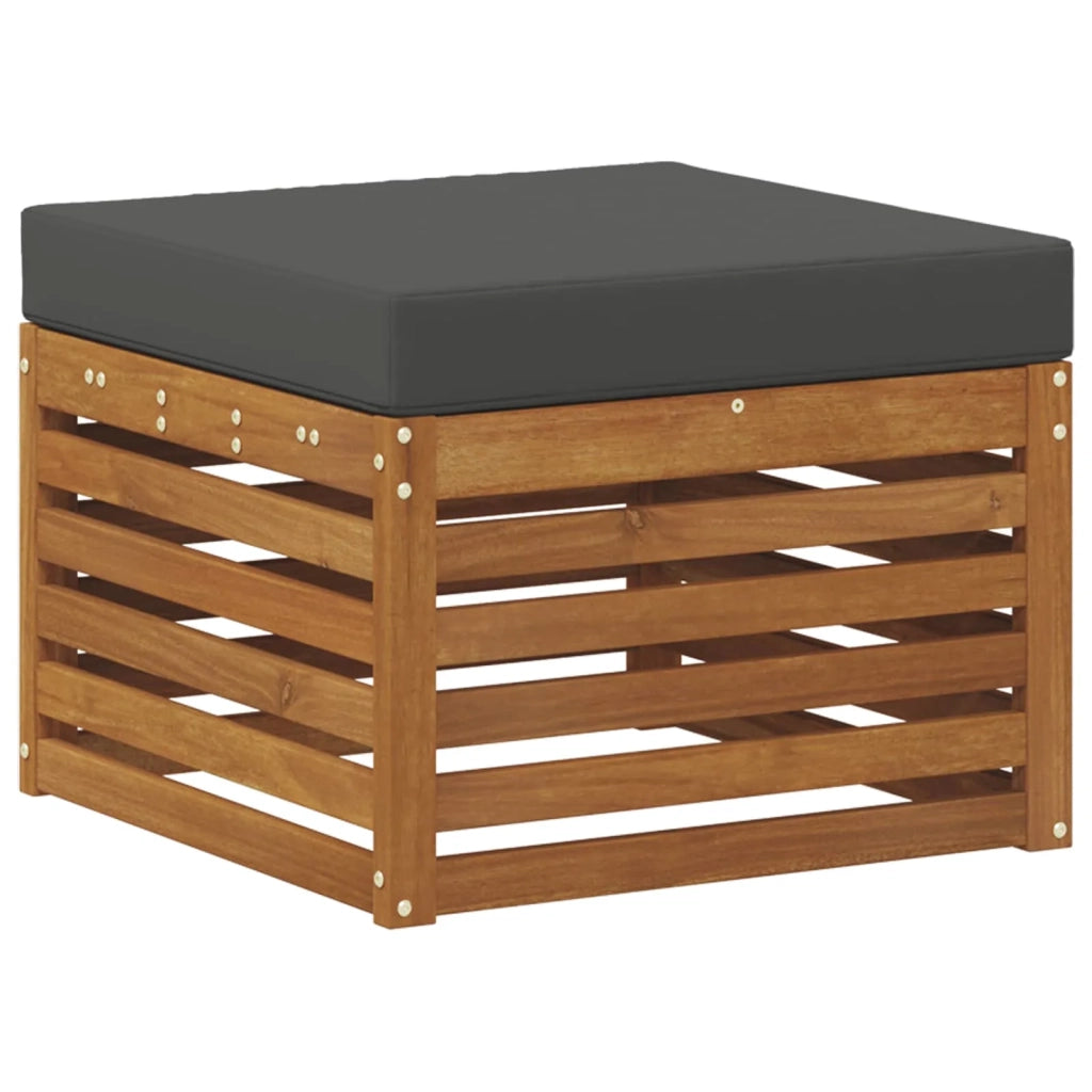 Set divani 5 pcs Naturale e Antracite Legno di Acacia Massello 3374637