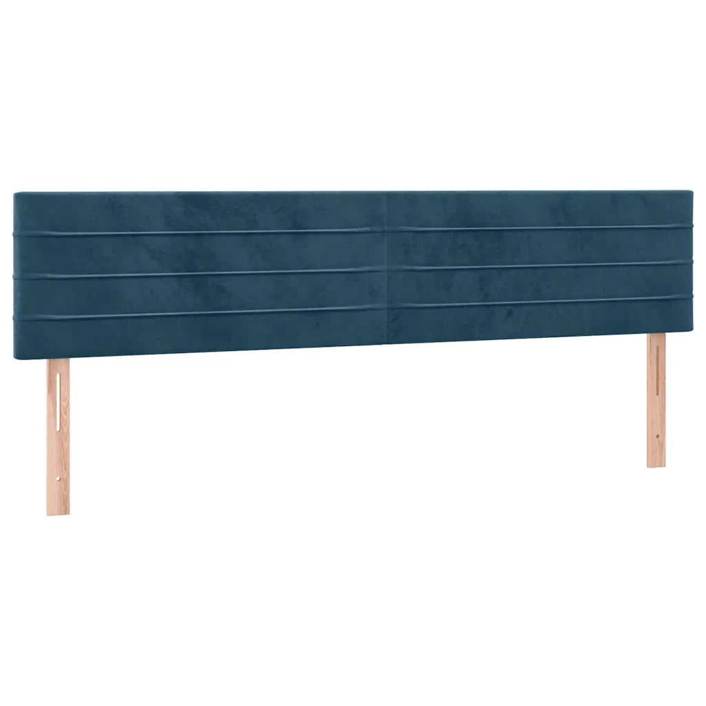 Testiera | Testata Blu Scuro 180x5x78/88 cm in Velluto