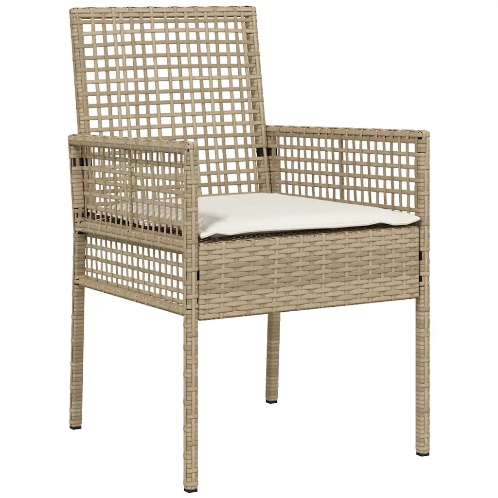 Set Bistro da Giardino 3 pcs Beige polyrattan 3334959