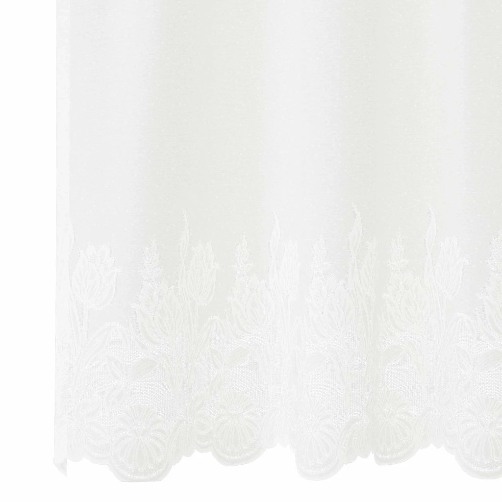 Tenda in Pizzo con tende Bianco 280 x 750 cm Poliestere 4107954