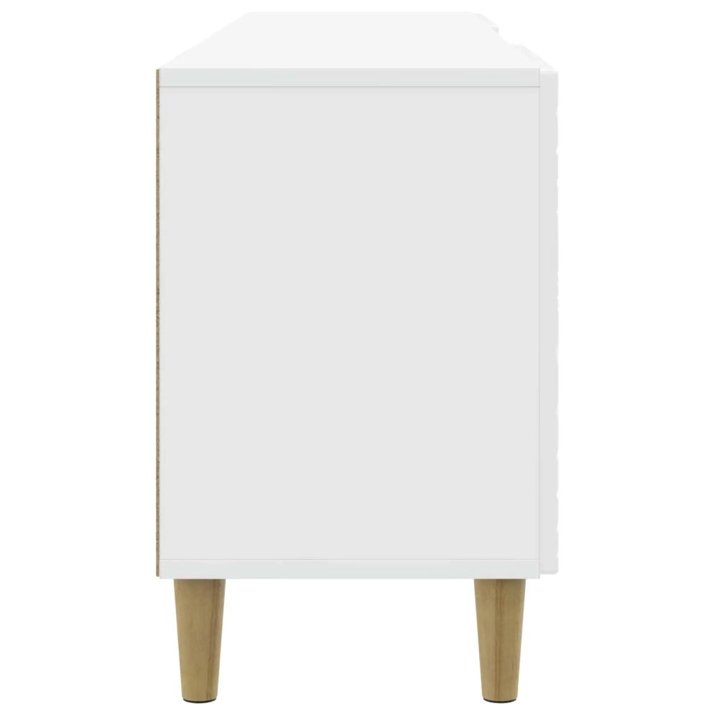 Mobile TV-Credenza per TV 102 x 34,5 x 50 cm Bianco Lucido Legno ingegnerizzato 573831