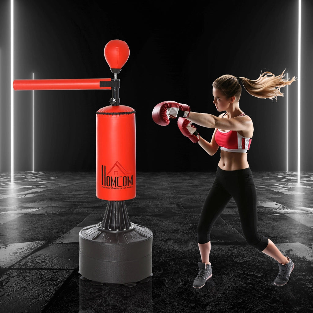 Sacco da boxe regolabile in altezza con guanti e pompa ¨C Minimal ¨C 155-205 cm