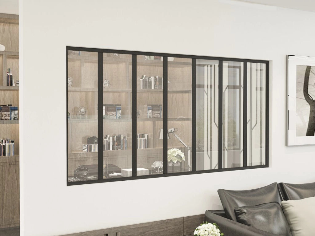 Tettoia in alluminio per officina "Panorama" - 210 x 105 cm - Nero