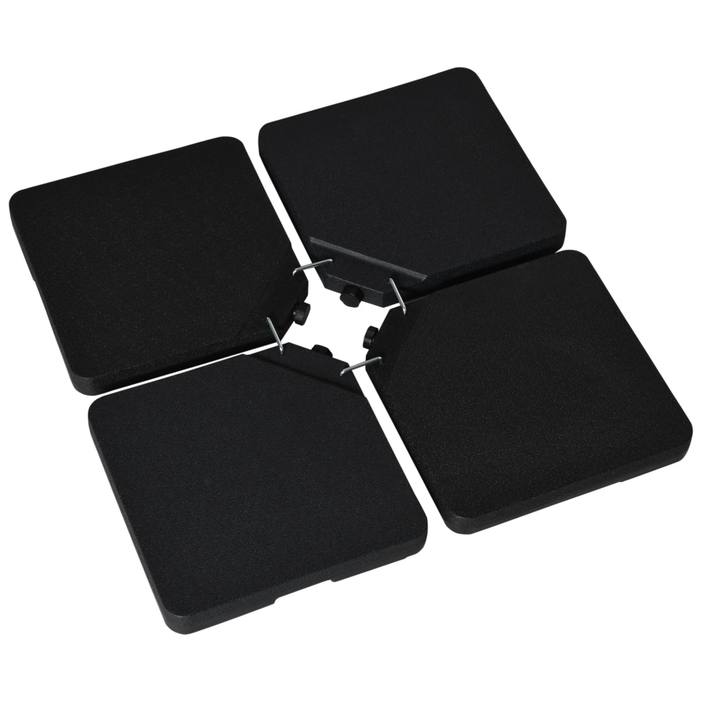 Base per ombrellone 4 pezzi con sabbia ¨C Minimal ¨C Grigio 60 kg