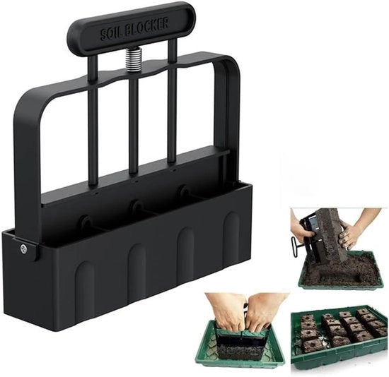 1 pezzo - grondpers per semi - bloccatore di terra manuale - bloccaggio di terra manuale - bloccatore di terra manuale - attrezzo per piante - nero