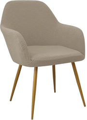 Hoezen per Bureaustoelo, schommelstoelhoezen, jacquard, stoelhoezen, elastici stoelhoezen, hoezen per bureaustoel, computerstoel, sedile rotante (color sabbia, 4 pezzi)