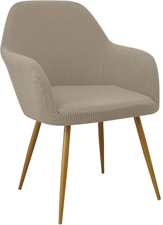 Hoezen per Bureaustoelo, schommelstoelhoezen, jacquard, stoelhoezen, elastici stoelhoezen, hoezen per bureaustoel, computerstoel, sedile rotante (color sabbia, 4 pezzi)