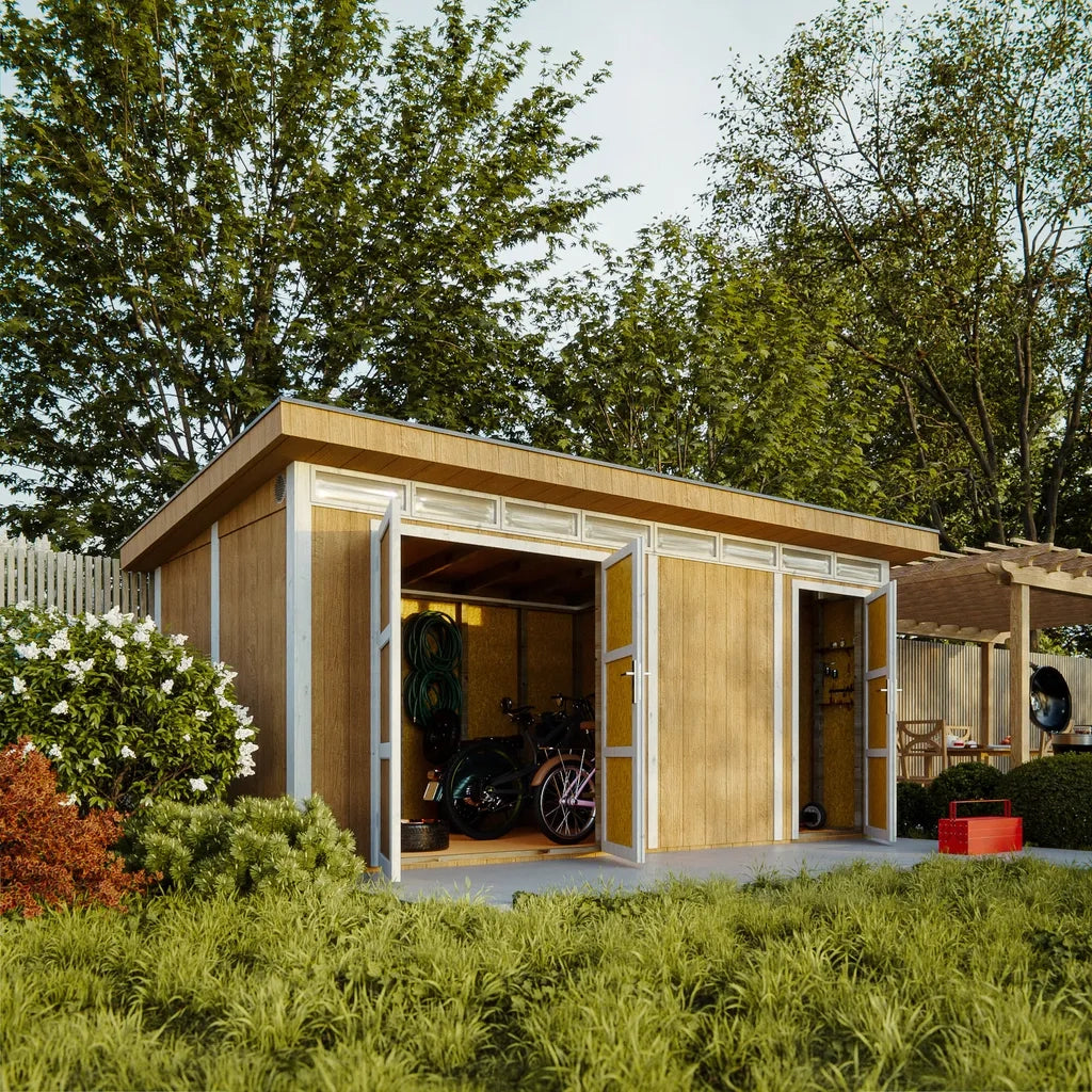 Casetta da Giardino di QUALIT? PREMIUM 8.52+2.95m?²-L530xW279cm - TIMBELA M905C