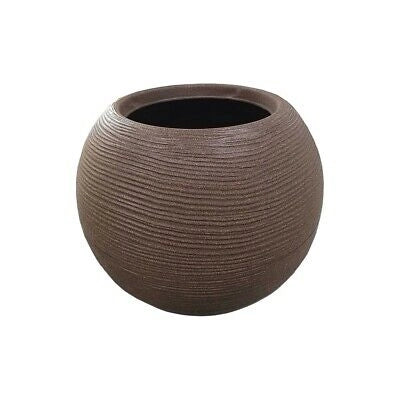 Casp√≤ Sfera rigata Shabby 40 cm marrone
