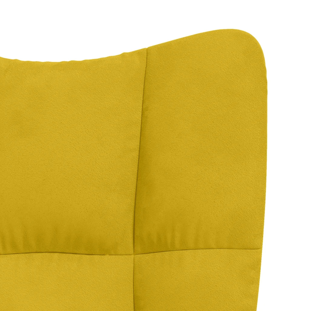 Sedia Relax Giallo Senape in Velluto 328058