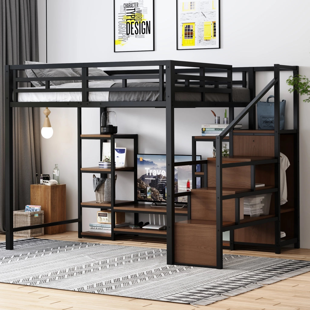 letto a castello metallo nero 140 x 200 cm