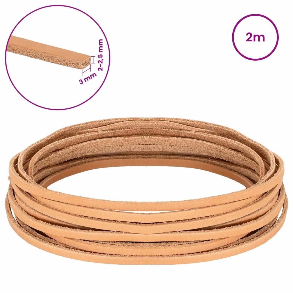 Cinturino in pelle Marrone Chiaro 200 x 0,3 cm Pelle 42034235