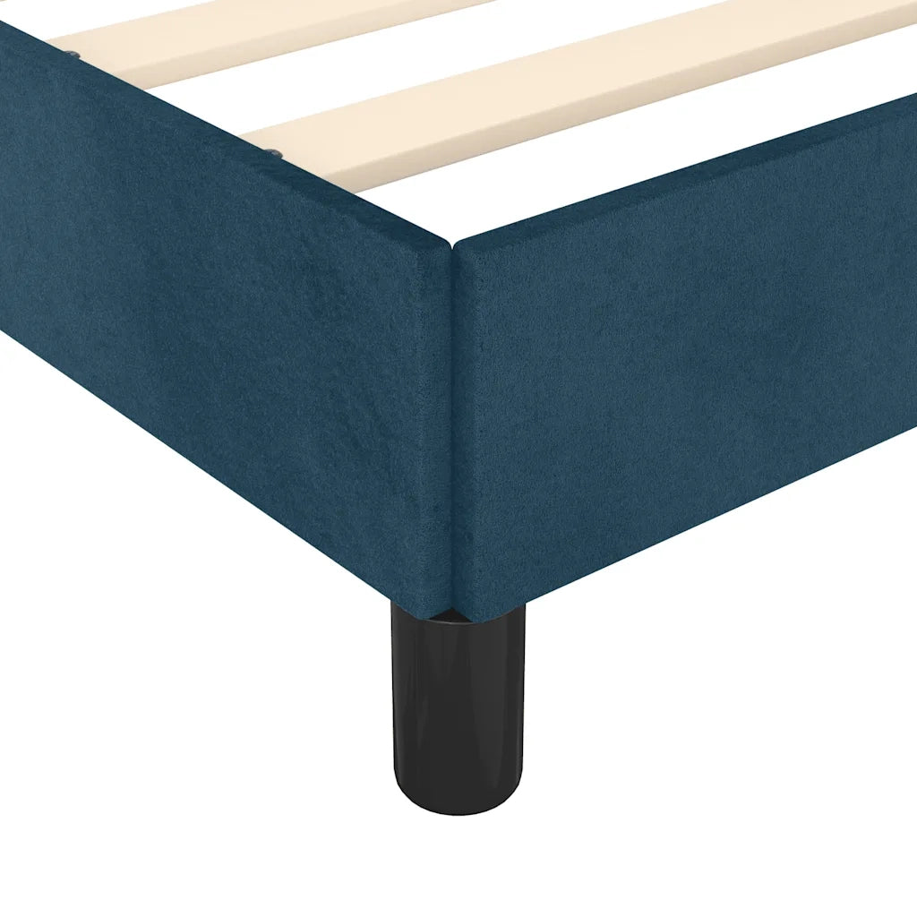Giroletto senza Materasso-Struttura Letto Blu Scuro 100x200 cm in Velluto 499966