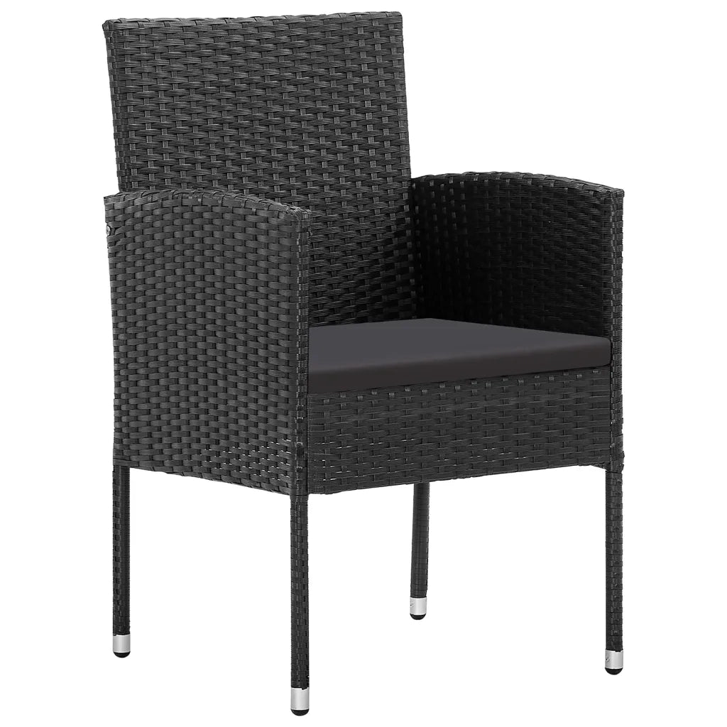 Set da Pranzo da Giardino 5 pz Nero 3099614
