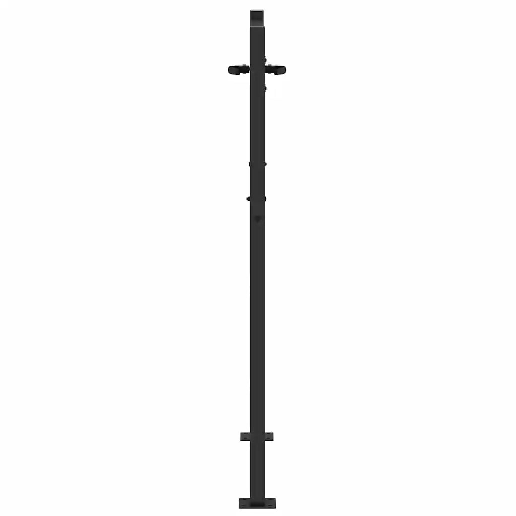 Cancello da giardino con blocco Nero 110 x 155 cm