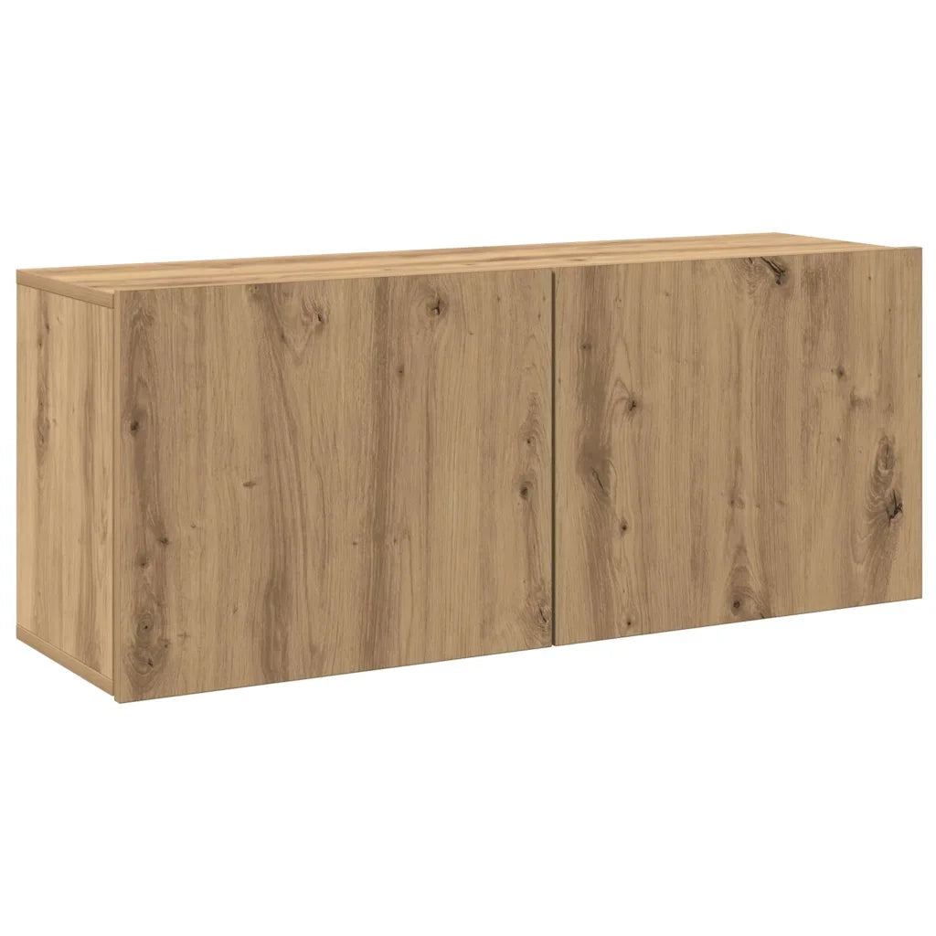 Mobile TV a Parete-Mobile TV a Muro Rovere Artigianale 100x30x41 cm