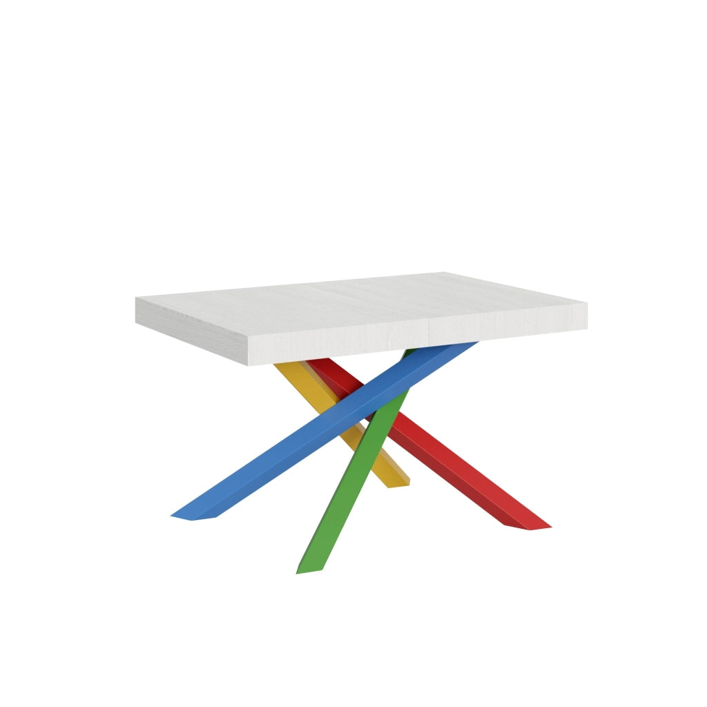 Tavolo Allungabile 140-400x90x77 cm Volantis Bianco Frassino Telaio 4B