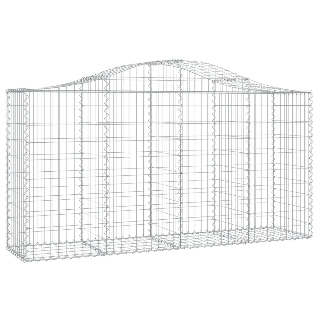 Cesti Gabbioni ad Arco 12 pz 200x50x100/120 cm Ferro Zincato 3145650