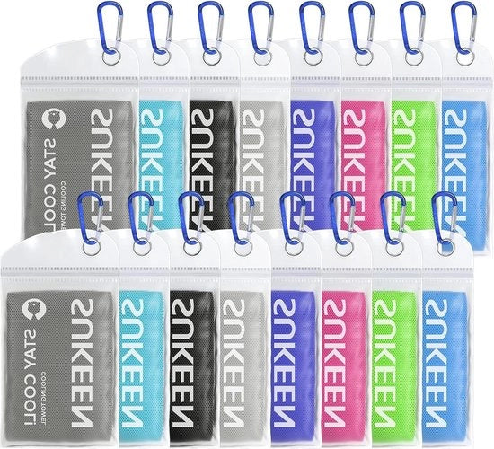 Set di 16 asciugamani per la pelle - 40 x 12 pollici - asciugamani per la pelle morbidi e rinfrescanti - asciugamani per la pelle con microfibra - per yoga e sport 

Oggetto: 16pack 
Dimensioni: 40 x 12 pollici