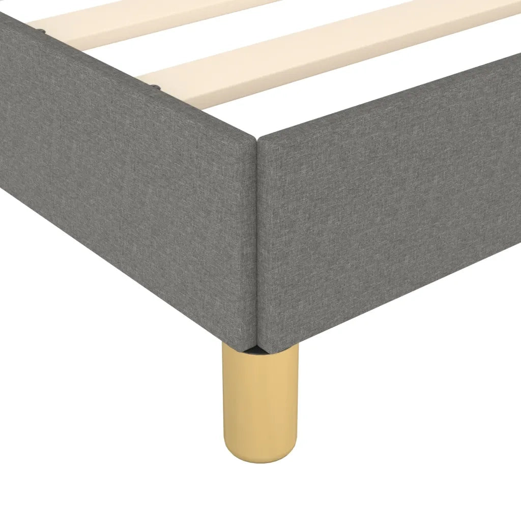 Giroletto senza Materasso-Struttura Letto Grigio Scuro 90x200 cm Tessuto 370991
