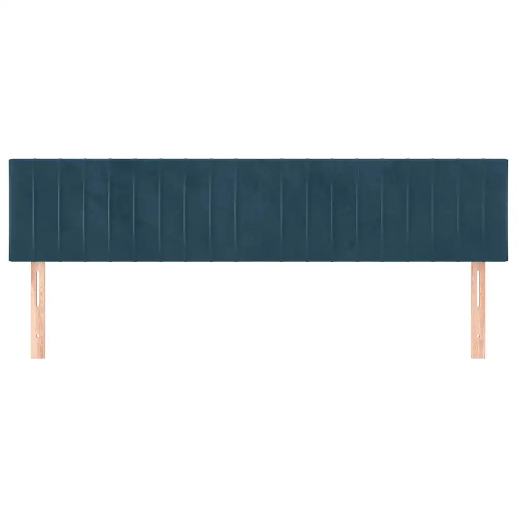 Testiera | Testata Blu Scuro 160x5x78/88 cm in Velluto