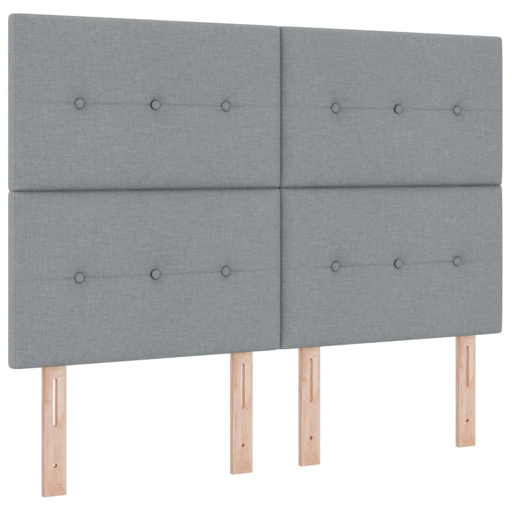 Letto box spring con materasso Grigio Chiaro 140 x 190 cm 3454134