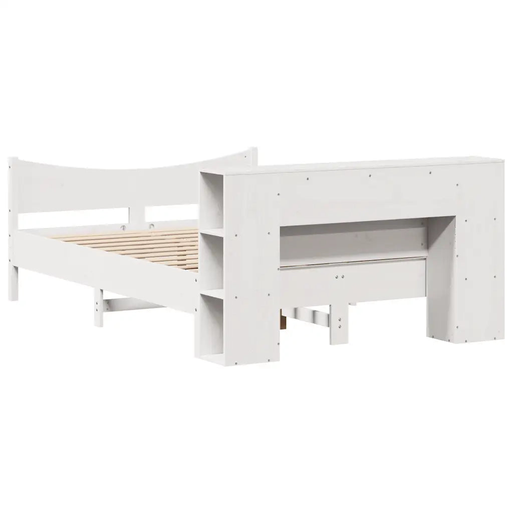 Giroletto senza Materasso Bianco 160x200 cm Legno Massello Pino 3323294