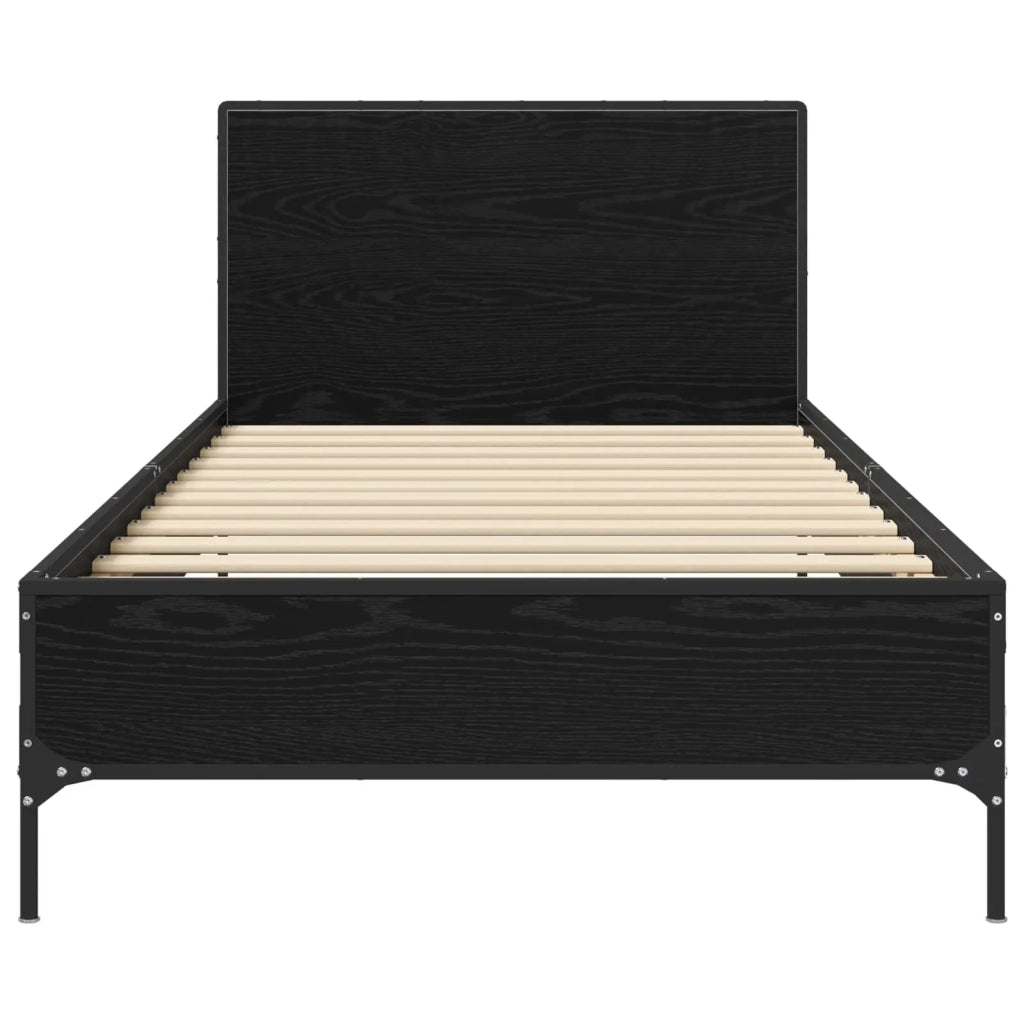Struttura letto con testata Rovere Nero 80 x 200 cm 8009111