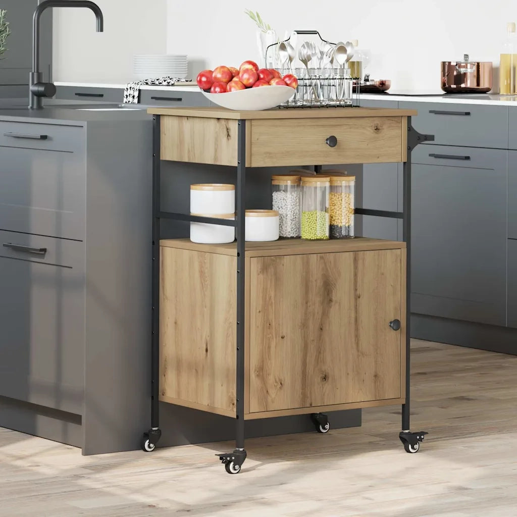 Carrello da Cucina Rovere artigianale 56 x 43 x 89,5 cm CFW6908255