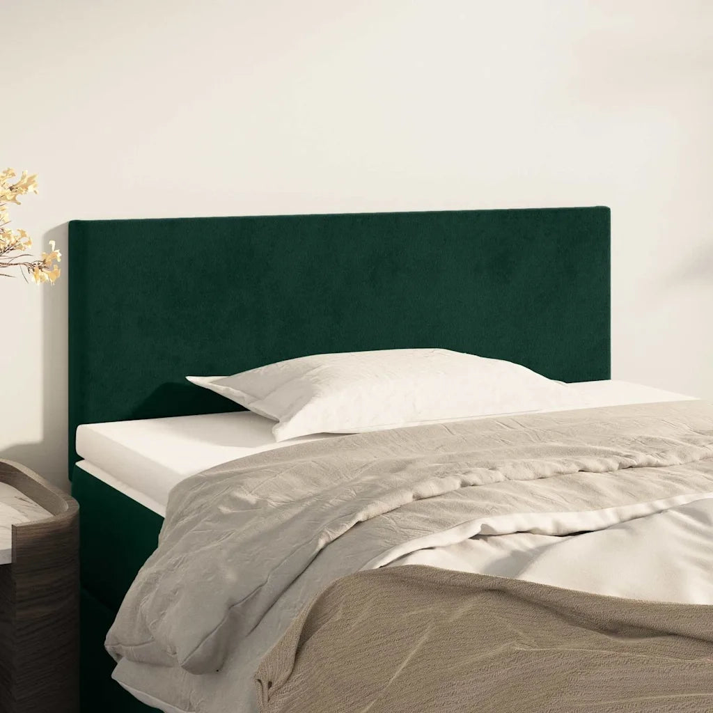 Testiera Verde Scuro 80x5x78/88 cm in Velluto 345741