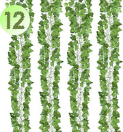 Slinga per Ficus - 12 Pezzi - 2.4m - Pianta Finta - Decorazione per Casa, Giardino, Matrimoni - Finto Tappeto - Per interni ed esterni - piante artificiali