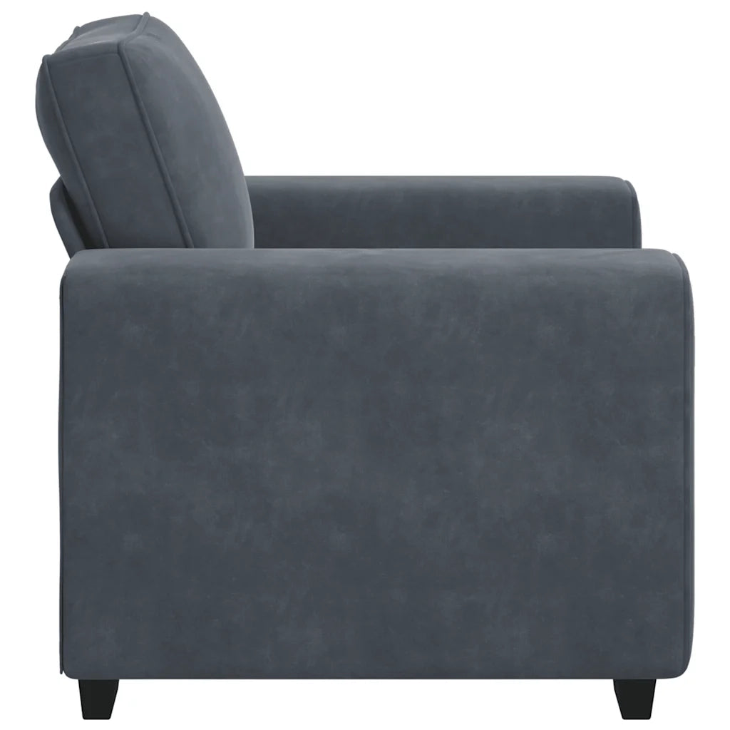 Divano Sedia Grigio Scuro 100x77x82 cm Velluto 4105248