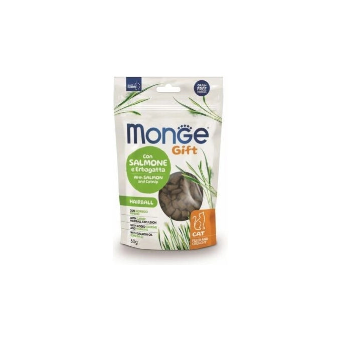 Monge Cat Snack Hairball Con Salmone Ed Erbagatta 60 G