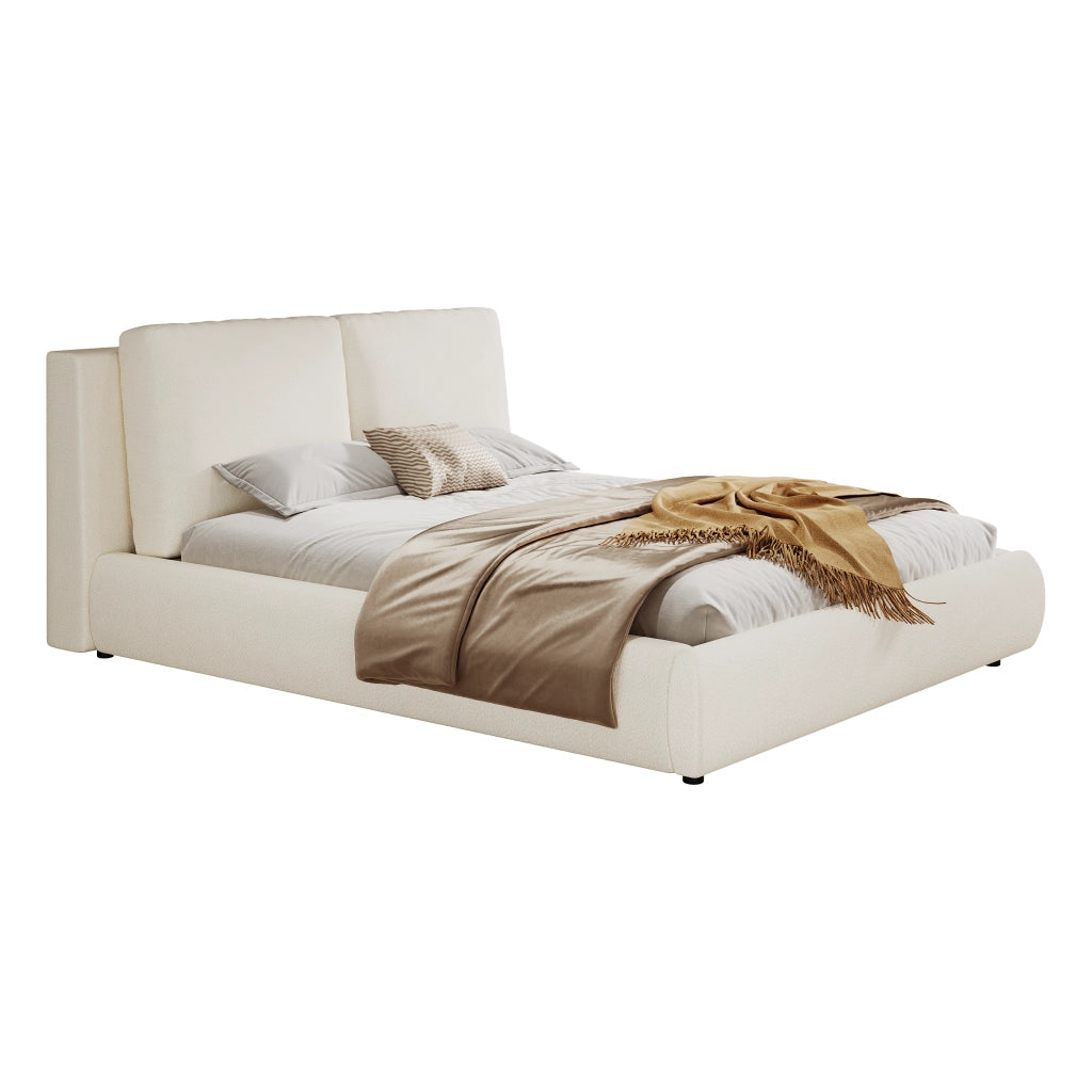 Letto contenitore matrimoniale 160×200 cm con ampio spazio contenitivo; testiera inclinata; senza materasso